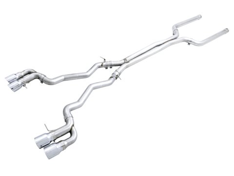 AWE Tuning 18-19 BMW M5 (F90) 4.4T AWD Cat-Back Exhaust - Track Edition (Chrome Silver Tips) thumbnail 2