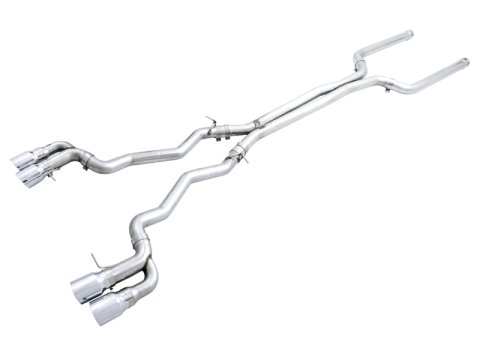 AWE Tuning 18-19 BMW M5 (F90) 4.4T AWD Cat-Back Exhaust - Track Edition (Chrome Silver Tips) thumbnail 3