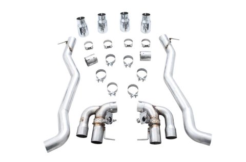 AWE Tuning 18-19 BMW M5 (F90) 4.4T AWD SwitchPath Axle-Back Exhaust - Chrome Silver Tips thumbnail 2
