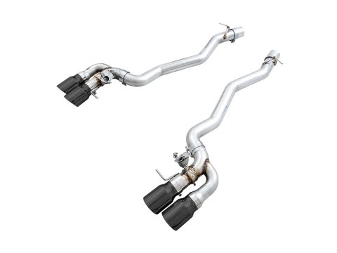 AWE Tuning 18-19 BMW M5 (F90) 4.4T AWD SwitchPath Axle-Back Exhaust - Diamond Black Tips thumbnail 1