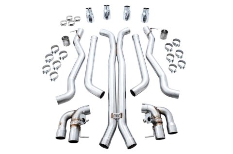 AWE Tuning 18-19 BMW M5 (F90) 4.4T AWD SwitchPath Cat-Back Exhaust - Chrome Silver Tips thumbnail 1