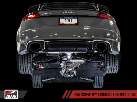 AWE Tuning 18-19 Audi TT RS 2.5L Turbo Coupe 8S/MK3 SwitchPath Exhaust w/Diamond Black RS-Style Tips thumbnail 5