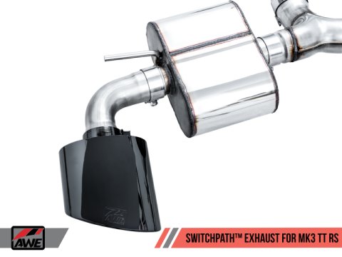 AWE Tuning 18-19 Audi TT RS 2.5L Turbo Coupe 8S/MK3 SwitchPath Exhaust w/Diamond Black RS-Style Tips thumbnail 9