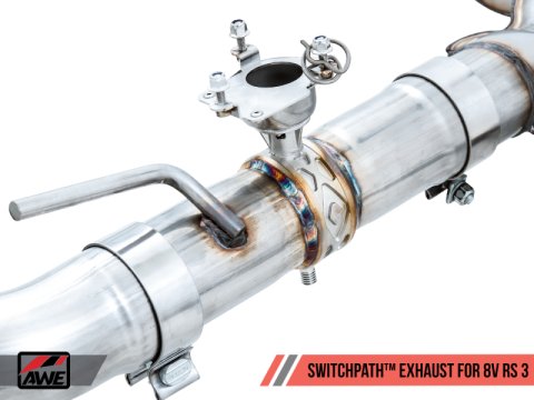 AWE Tuning 17-19 Audi RS3 8V SwitchPath Exhaust w/Diamond Black RS-Style Tips thumbnail 7