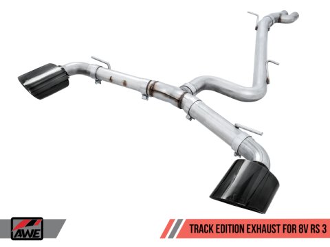 AWE Tuning 17-19 Audi RS3 8V Track Edition Exhaust - Diamond Black Tips RS-Style Tips thumbnail 6