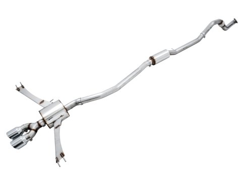 AWE Tuning 2016+ Honda Civic Si Touring Edition Exhaust w/Front Pipe & Dual Chrome Silver Tips thumbnail 1