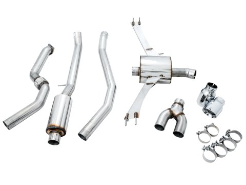 AWE Tuning 2016+ Honda Civic Si Touring Edition Exhaust w/Front Pipe & Dual Chrome Silver Tips thumbnail 9