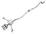 AWE Tuning 2016+ Honda Civic Si Touring Edition Exhaust w/Front Pipe & Triple Chrome Silver Tips thumbnail 2
