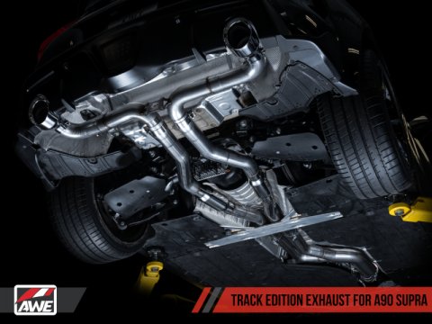AWE Tuning 2020 Toyota Supra A90 Track Edition Exhaust - 5in Chrome Silver Tips thumbnail 5