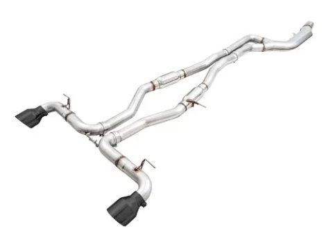 AWE Tuning 2020 Toyota Supra A90 Resonated Track Edition Exhaust - 5in Diamond Black Tips thumbnail 6
