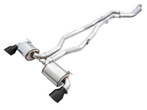 AWE Tuning 2020 Toyota Supra A90 Non-Resonated Touring Edition Exhaust - 5in Diamond Black Tips thumbnail 2