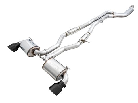 AWE Tuning 2020 Toyota Supra A90 Resonated Touring Edition Exhaust - 5in Diamond Black Tips thumbnail 2
