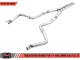 AWE Tuning 2015+ Dodge Challenger 6.4L/6.2L Supercharged Track Edition Exhaust - Use Stock Tips thumbnail 1