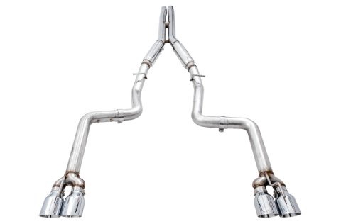 AWE Tuning 2015+ Dodge Challenger 6.4L/6.2L SC Track Edition Exhaust - Quad Chrome Silver Tips thumbnail 4