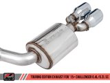 AWE Tuning 2015+ Dodge Challenger 6.4L/6.2L Non-Resonated Touring Edition Exhaust - Quad Silver Tips thumbnail 8