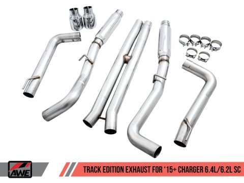 AWE Tuning 2015+ Dodge Charger 6.4L/6.2L Supercharged Track Edition Exhaust - Chrome Silver Tips thumbnail 8
