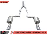 AWE Tuning 2015+ Dodge Charger 6.4L/6.2L SC Non-Resonated Touring Edition Exhaust - Silver Tips thumbnail 2