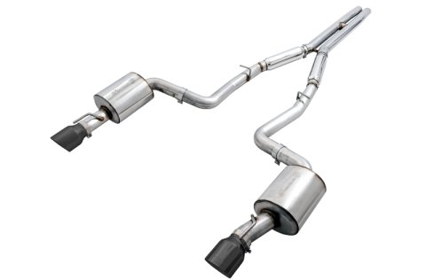 AWE Tuning 2015+ Dodge Charger 6.4L/6.2L Non-Resonated Touring Edition Exhaust - Diamond Blk Tips thumbnail 2