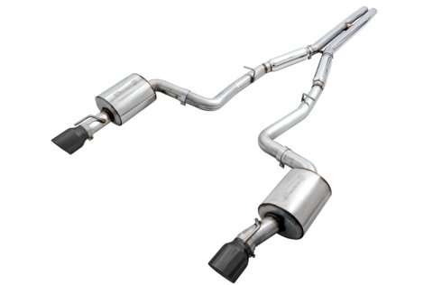 AWE Tuning 2015+ Dodge Charger 6.4L/6.2L Non-Resonated Touring Edition Exhaust - Diamond Blk Tips thumbnail 3