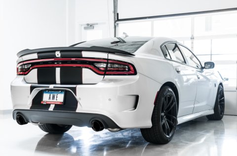 AWE Tuning 2015+ Dodge Charger 6.4L/6.2L Non-Resonated Touring Edition Exhaust - Diamond Blk Tips thumbnail 8