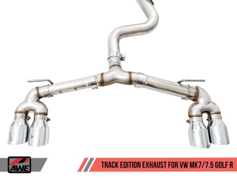 AWE Tuning MK7.5 Golf R Track Edition Exhaust w/Chrome Silver Tips 102mm thumbnail 5