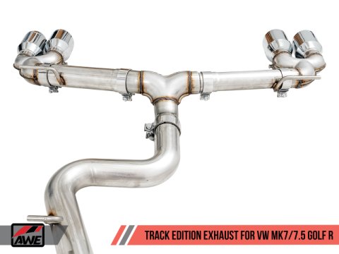 AWE Tuning MK7.5 Golf R Track Edition Exhaust w/Chrome Silver Tips 102mm thumbnail 6
