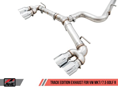 AWE Tuning MK7.5 Golf R Track Edition Exhaust w/Chrome Silver Tips 102mm thumbnail 7