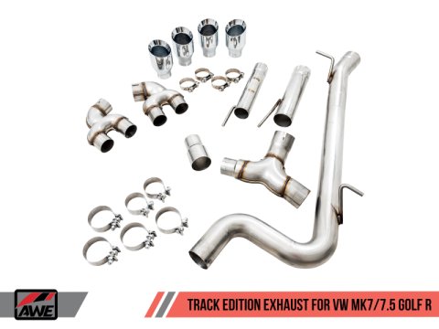AWE Tuning MK7.5 Golf R Track Edition Exhaust w/Chrome Silver Tips 102mm thumbnail 9