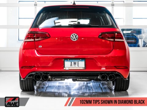 AWE Tuning MK7.5 Golf R Track Edition Exhaust w/Diamond Black Tips 102mm thumbnail 9