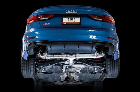 AWE Tuning Audi 8V S3 Track Edition Exhaust w/Diamond Black Tips 102mm thumbnail 9