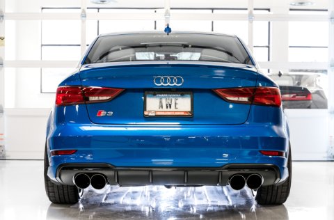 AWE Tuning Audi 8V S3 SwitchPath Exhaust w/Diamond Black Tips 102mm thumbnail 6
