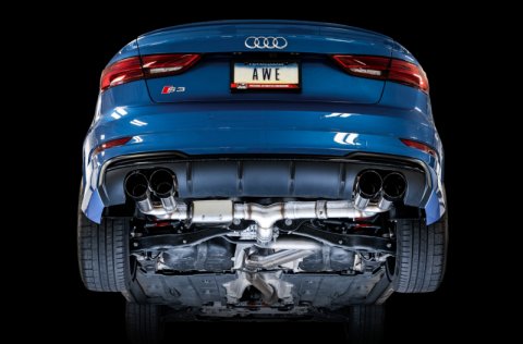 AWE Tuning Audi 8V S3 SwitchPath Exhaust w/Diamond Black Tips 102mm thumbnail 7