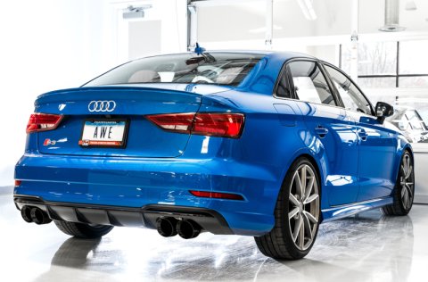 AWE Tuning Audi 8V S3 SwitchPath Exhaust w/Diamond Black Tips 102mm thumbnail 9