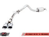 AWE Tuning 2019+ Ford Ranger 0FG Performance Exhaust System w/Chrome Silver Tips & Bash Guard thumbnail 2
