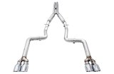 AWE Tuning 2017+ Dodge Challenger 5.7L Track Edition Exhaust - Chrome Silver Quad Tips thumbnail 3