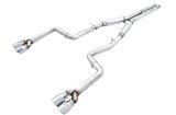 AWE Tuning 2017+ Dodge Challenger 5.7L Track Edition Exhaust - Chrome Silver Quad Tips thumbnail 4