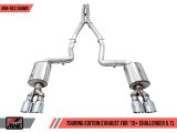 AWE Tuning 2017+ Challenger 5.7L Touring Edition Exhaust - Non-Resonated - Chrome Silver Quad Tips thumbnail 8