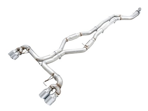 AWE Tuning 2019+ BMW M340i (G20) Track Edition Exhaust - Quad Chrome Silver Tips thumbnail 2