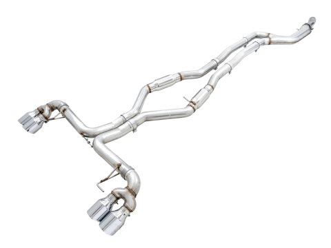 AWE Tuning 2019+ BMW M340i (G20) Track Edition Exhaust - Quad Chrome Silver Tips thumbnail 4