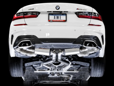 AWE Tuning 2019+ BMW M340i (G20) Non-Resonated Touring Edition Exhaust (Use OE Tips) thumbnail 4