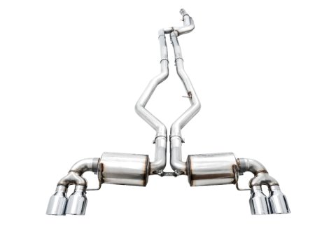 AWE Tuning 2019+ BMW M340i (G20) Non-Resonated Touring Edition Exhaust - Quad Chrome Silver Tips thumbnail 2