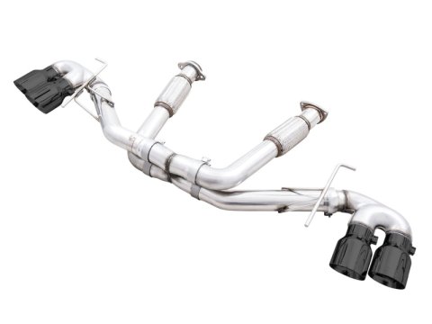 AWE Tuning 2020 Chevrolet Corvette (C8) Track Edition Exhaust - Quad Diamond Black Tips thumbnail 1