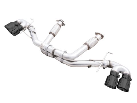 AWE Tuning 2020 Chevrolet Corvette (C8) Track Edition Exhaust - Quad Diamond Black Tips thumbnail 3