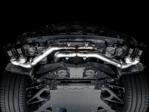 AWE Tuning 2020 Chevrolet Corvette (C8) Track Edition Exhaust - Quad Diamond Black Tips thumbnail 4