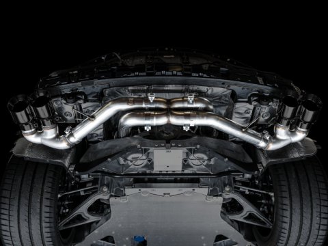 AWE Tuning 2020 Chevrolet Corvette (C8) Track Edition Exhaust - Quad Diamond Black Tips thumbnail 5