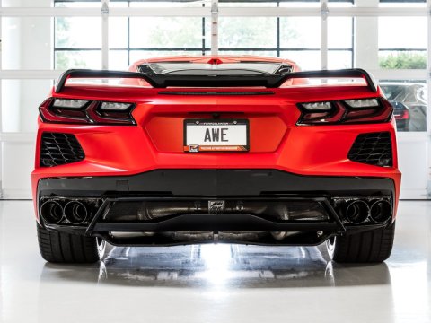 AWE Tuning 2020 Chevrolet Corvette (C8) Track Edition Exhaust - Quad Diamond Black Tips thumbnail 6