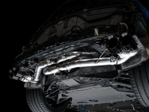 AWE Tuning 2020 Chevrolet Corvette (C8) Track Edition Exhaust - Quad Diamond Black Tips thumbnail 7