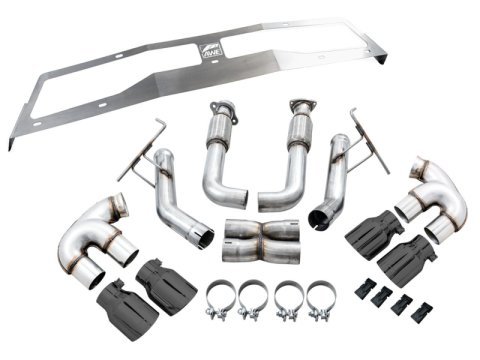 AWE Tuning 2020 Chevrolet Corvette (C8) Track Edition Exhaust - Quad Diamond Black Tips thumbnail 9