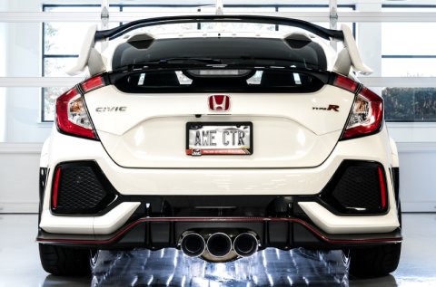 AWE Tuning 2017+ Honda Civic Type R Touring Edition Exhaust w/Front & Mid Pipes - Chrome Silver Tips thumbnail 5