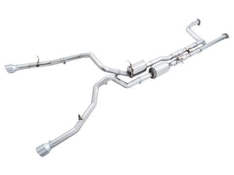 AWE Tuning 2021 RAM 1500 TRX 0FG Cat-Back Exhaust - Chrome Silver Tips thumbnail 1
